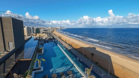 Nearby landmark, Day, Natural landscape, Bird's eye view, Balcony/Terrace, Beach, Pool view, Sea view, Swimming pool, Swimming pool, sunbed