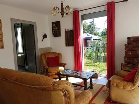Living room, Seating area, Garden view
