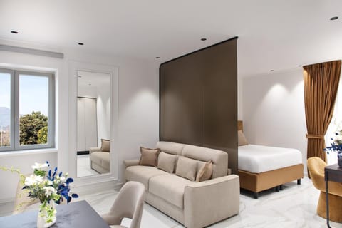 Bed, Living room, Photo of the whole room, Seating area, Bedroom