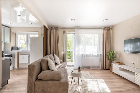 TV and multimedia, Kitchen or kitchenette, Living room, Seating area