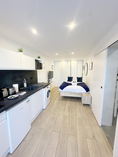 Bed, Kitchen or kitchenette, Photo of the whole room