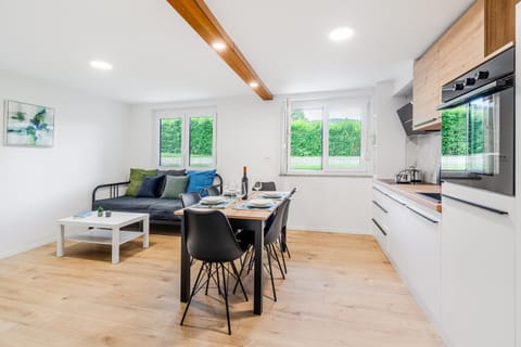 Kitchen or kitchenette, Living room, Dining area