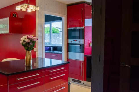 Kitchen or kitchenette, oven, stove