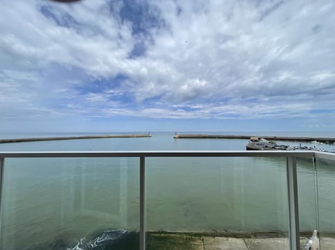 Day, Natural landscape, View (from property/room), Balcony/Terrace, Beach, Sea view, Sunset