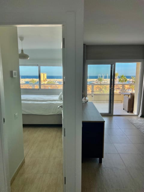 Bed, Natural landscape, View (from property/room), Bedroom, Sea view