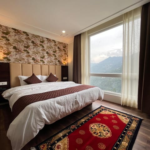 Bed, Natural landscape, Mountain view