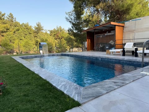 Property building, Patio, Day, Garden, Garden view, Pool view, Swimming pool, sunbed