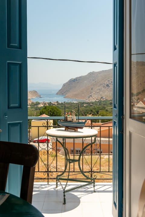 Patio, Day, Natural landscape, View (from property/room), Balcony/Terrace, Living room, Seating area, Mountain view, Sea view