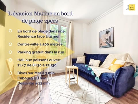 L'évasion Marine à la plage 2P Apartment in Houlgate
