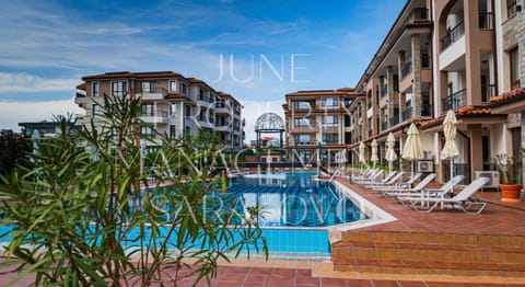 Patio, Garden, Pool view, Swimming pool, sunbed