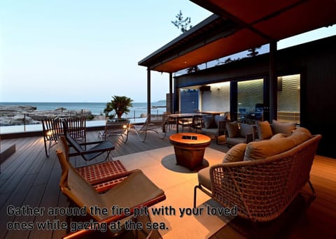 Night, Pool view, Sea view