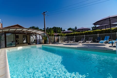Property building, Living room, Swimming pool