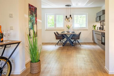 Kitchen or kitchenette, Dining area, stove