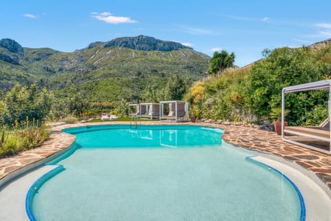 Property building, Living room, Swimming pool