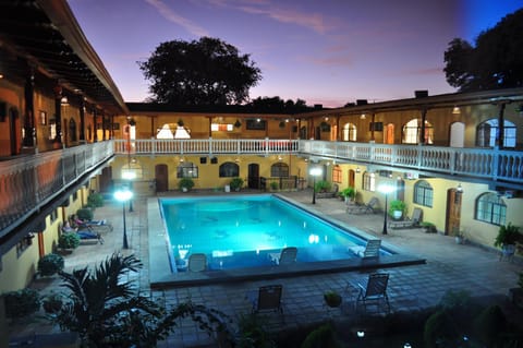 Swimming pool, Sunset