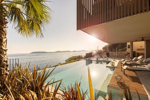 Pool view, Sea view, Swimming pool, sunbed