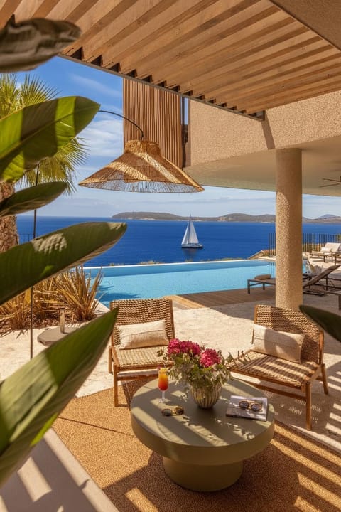 Day, Natural landscape, View (from property/room), Seating area, Sea view