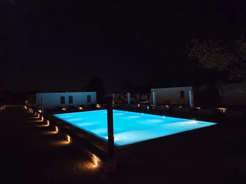Night, Pool view, Swimming pool, Swimming pool, sunbed