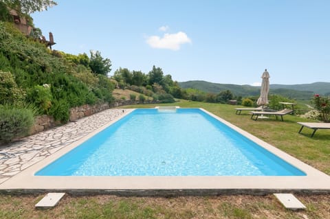 Property building, Living room, Swimming pool