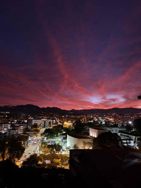 Night, City view, Mountain view, Sunset