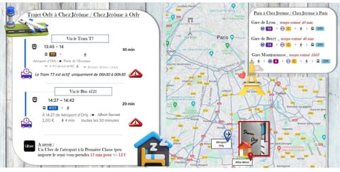 Lit 1 en 1ère Classe-Orly-T7-RER C&D Hostel in Île-de-France