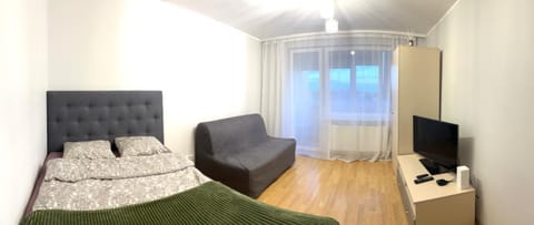 Bed, TV and multimedia, Living room, Photo of the whole room, Seating area, Bedroom