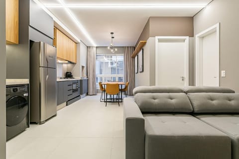 Kitchen or kitchenette, Living room, Dining area, oven, stove