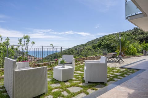 Patio, Spring, Day, Natural landscape, View (from property/room), Balcony/Terrace, Seating area, Sea view
