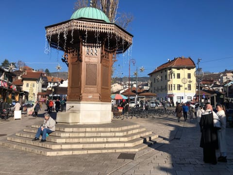 Property building, Nearby landmark, People, Neighbourhood, Landmark view, Supermarket/grocery shop, Shopping Area