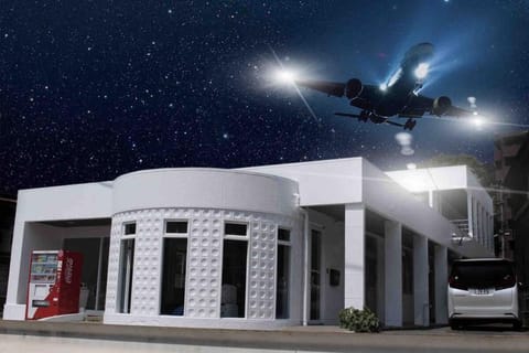 Property building, Night, Parking