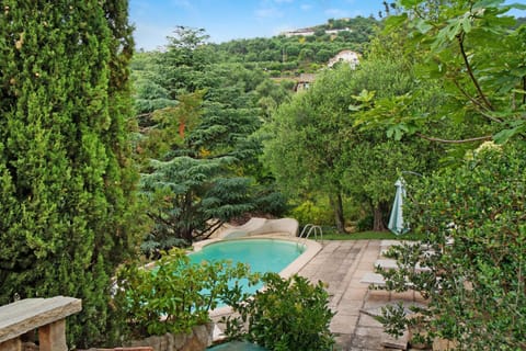 Property building, Living room, Swimming pool