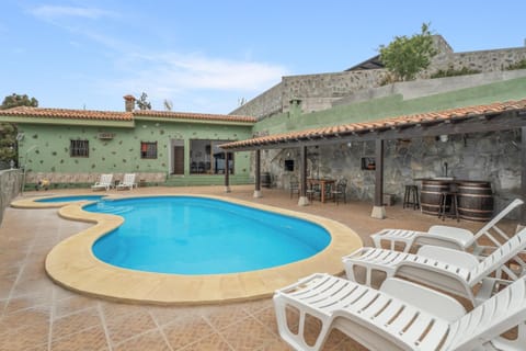 Property building, Living room, Swimming pool