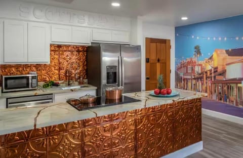Kitchen or kitchenette, oven, stove