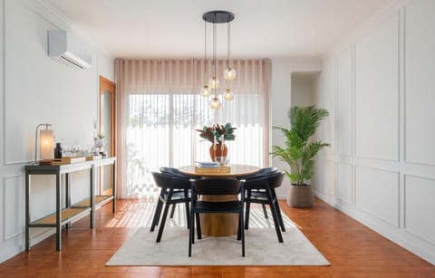 Dining area, air conditioner