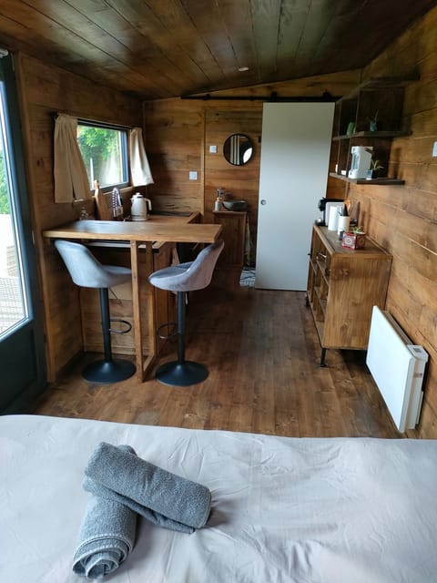Bed, Kitchen or kitchenette