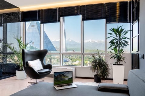 Natural landscape, Living room, Seating area, Mountain view