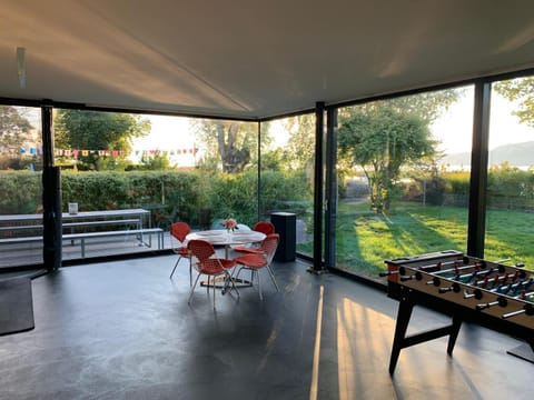 Living room, Dining area, Garden view