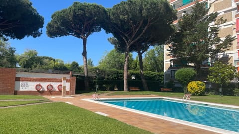 Natural landscape, Garden, Swimming pool