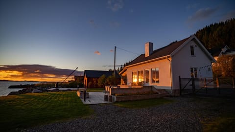 Property building, Garden, Sunset