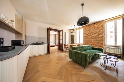 Living room, kitchen