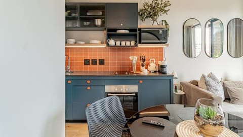 Kitchen or kitchenette, Living room, Dining area