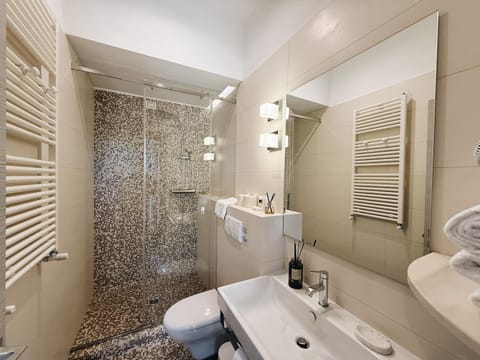 Shower, Toilet, Bathroom, towels