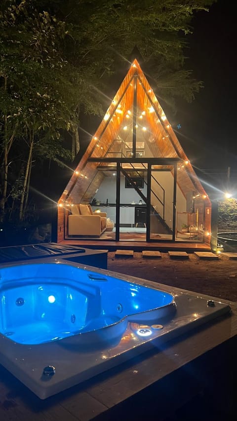 Night, Natural landscape, Hot Tub