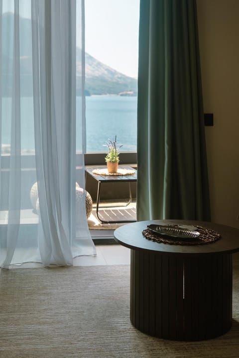 Living room, Seating area, Sea view