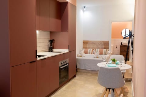 Kitchen or kitchenette, Living room, Dining area