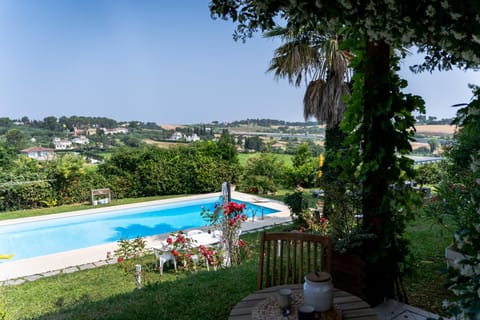 Natural landscape, Garden, Garden view, Pool view, Swimming pool