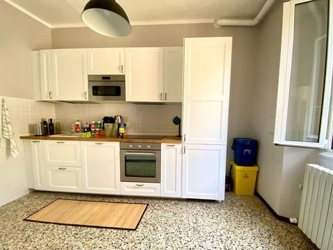Kitchen or kitchenette, dishwasher, oven, stove