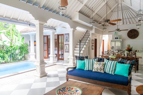 Living room, Seating area, Dining area, Bedroom, Garden view, Swimming pool