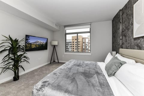 Stylish 2BR Retreat Gym Parkng and Scenic Rooftop Apartment in Crystal City