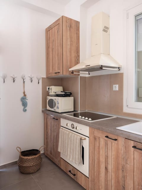 Kitchen or kitchenette, oven, stove